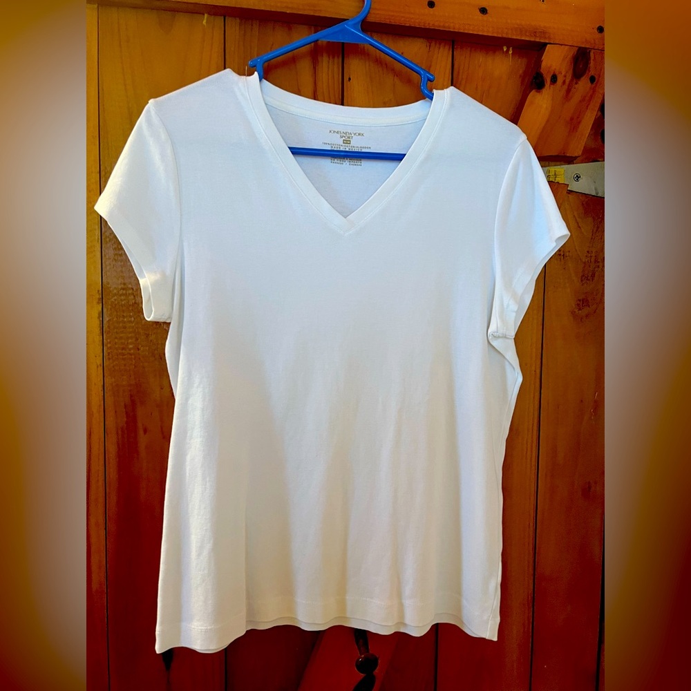 Jones NY Sport CappedSleeve Top (M)